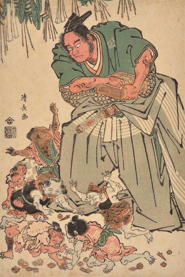 鳥居清長《坂田金時と鬼》